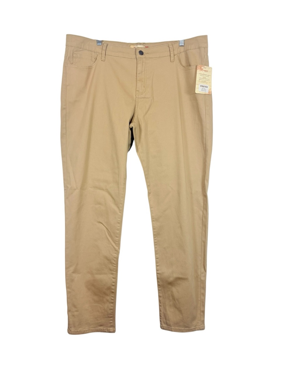 Eunina Jeans USA Khaki Stretch Skinny Pants Women’s Plus Size 3XL